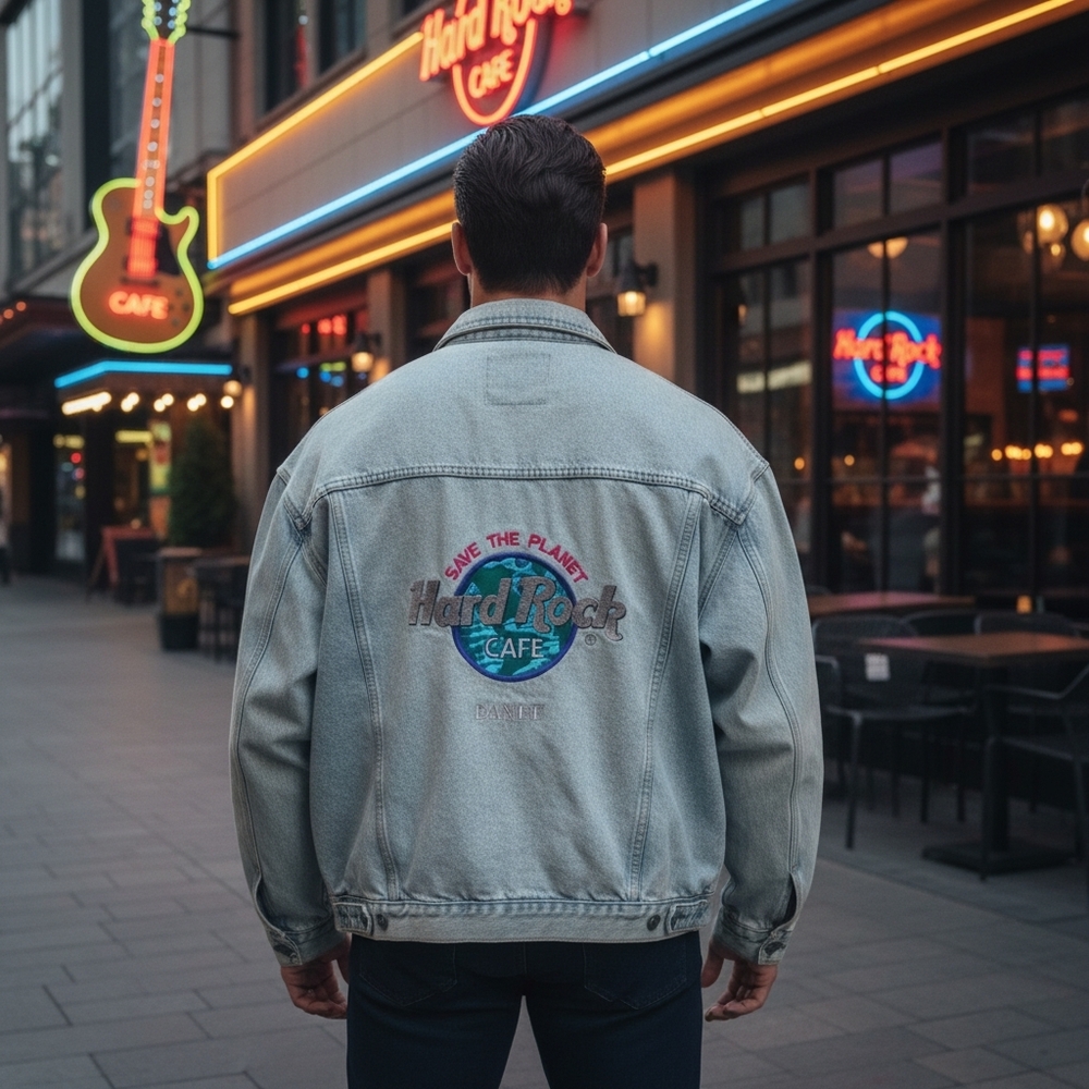 Authentic Hard Rock Cafe Banff Alberta Denim Jacket